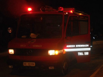 Πυρκαγιά σε συνεργείο αυτοκινήτων στους Παξούς