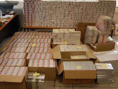 Κατασχέθηκαν 2.619 λαθραία πακέτα τσιγάρα