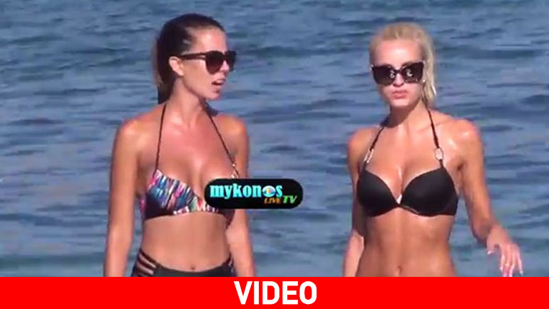 Η Τζούλια Νόβα αναστάτωσε με την φίλη της τους λουόμενους στην Μύκονο