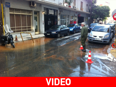 Πλημμύρισε το κέντρο των Χανίων