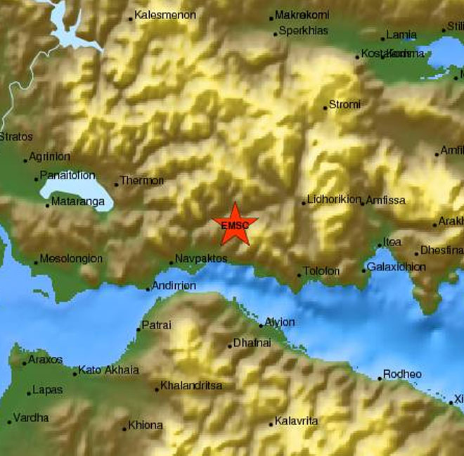 Το επίκεντρο του σεισμού