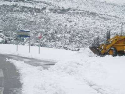 Χιονοθύελλα στα Χάνια Πηλίου