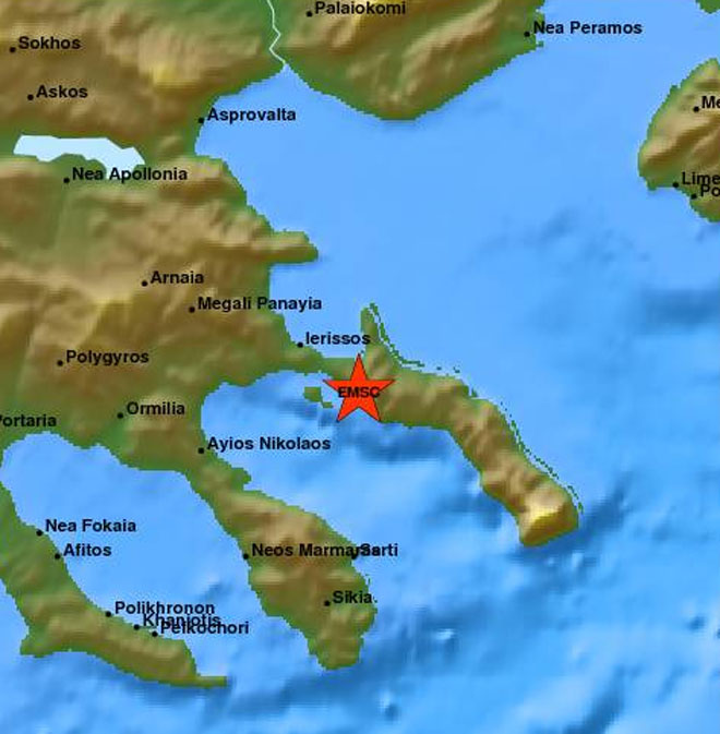 Το επίκεντρο του σεισμού