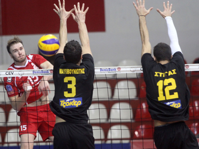 Βόλεϊ: Άνετα ο Ολυμπιακός, 3-0 σετ τον Άρη