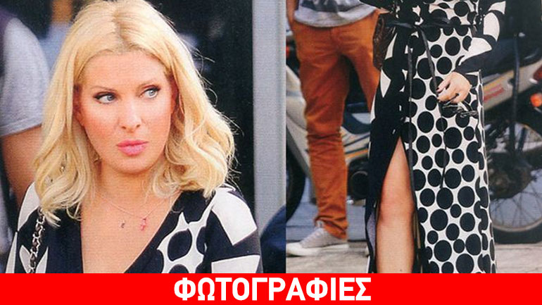 Ελένη Μενεγάκη: Μαγνήτισε τα βλέμματα με το σκίσιμο στο φόρεμά της στο Χαλάνδρι