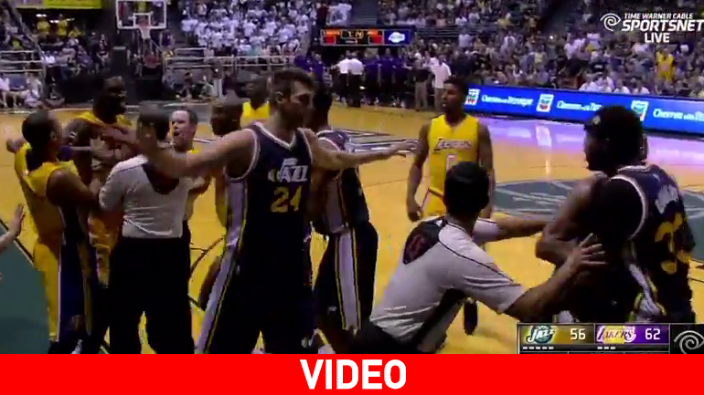 Άναψαν τα αίματα στο φιλικό Τζαζ-Λέικερς