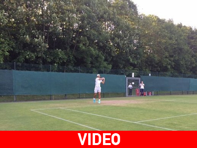 Προπόνηση στο χόρτο για τον Ναδάλ!