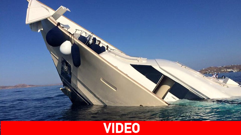 Το αξίας 5,4 εκατ. ευρώ 33 μέτρων γιοτ που βυθίστηκε στην Ψαρού