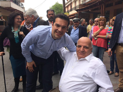 Επαφή του προέδρου του ΣΥΡΙΖΑ, Αλέξη Τσίπρα με τον Γιώργο Φουντουλάκη