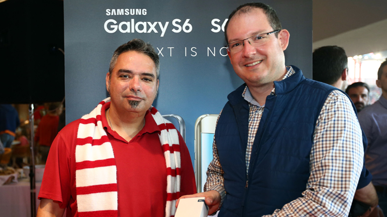 H Samsung γιόρτασε με τον Ολυμπιακό την κατάκτηση του Πρωταθλήματος και τα 90α του γενέθλια