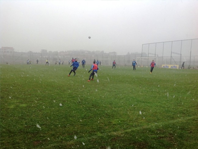 Προπόνηση με χιόνι για τον Αστέρα Τρίπολης
