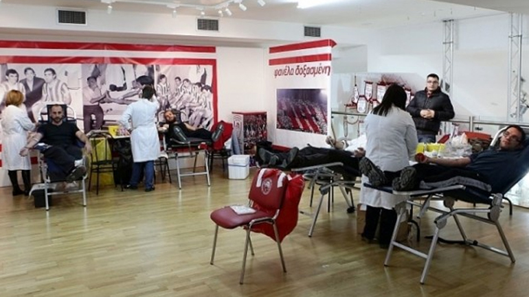 Οργανώνει εθελοντική αιμοδοσία ο Ολυμπιακός