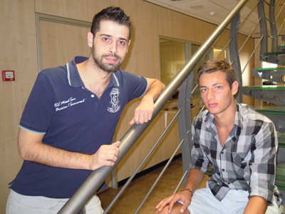 Ο Νίκος Τριανταφυλλίδης (δεξιά) με τον Ανδρέα Αθανασούλη (αριστερά)