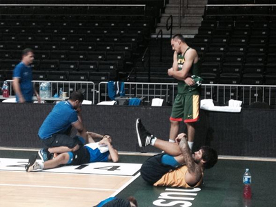 Στην προπόνηση της Εθνικής ο Ματσιούλις