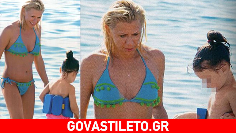 Κατερίνα Καραβάτου: Με άψογη σιλουέτα στην παραλία μαζί με την κόρη της!