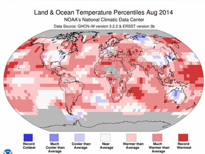ΗΠΑ: Θερμότερος στα παγκόσμια χρονικά ο φετινός Αύγουστος
