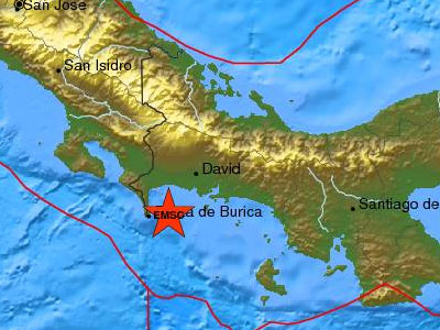 Σεισμός 6,7R σε θαλάσσιο χώρο κοντά στην Κόστα Ρίκα