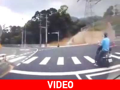 Αυτή δεν ήταν η τυχερή μέρα του δικυκλιστή