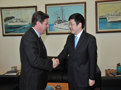 Συνάντηση Υπουργού Ναυτιλίας με τον Πρέσβη  της  Κίνας