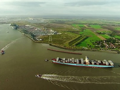 Το μεγαλύτερο πλοίο του κόσμου στο λιμάνι Αμβέρσας