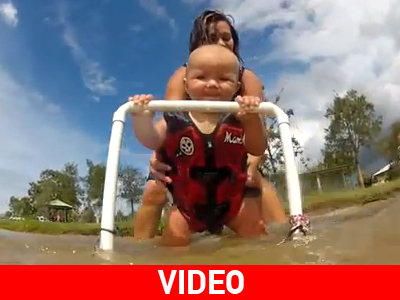 Ο λιλιπούτειος λάτρης του θαλάσσιου σκι!