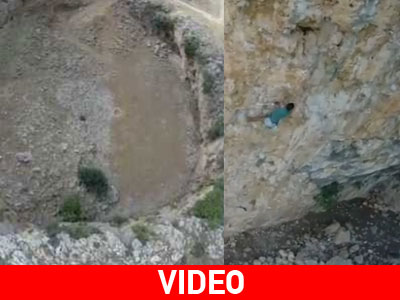 Αναρρίχηση στο Βουλισμένο Αλώνι με τη… ματιά ενός drone Αναρρίχηση στο Βουλισμένο Αλώνι με τη… ματιά ενός drone