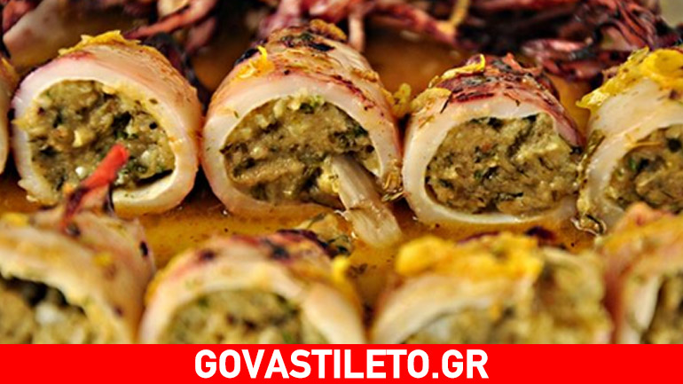 Μια κλασική συνταγή: Καλαμάρια γεμιστά στο φούρνο
