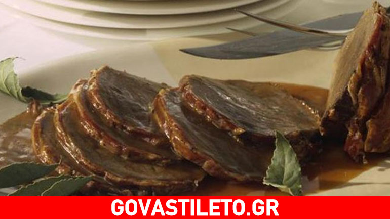 Ροστ μπιφ με λαχανικά και μυρωδικά