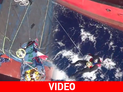 Καρέ-καρέ η αεροδιακομιδή εγκύου από το «Βaris» Καρέ-καρέ η αεροδιακομιδή εγκύου από το «Βaris»