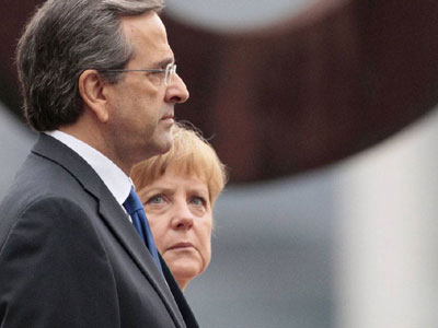 Επαφές Σαμαρά με Μέρκελ-Γιούνκερ