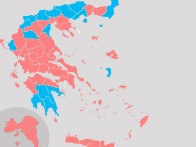 Σε ποιες περιοχές λαμβάνουν τα μεγαλύτερα ποσοστά ΣΥΡΙΖΑ και ΝΔ