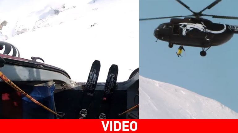 «Free-ride» σκιέρ έσπασε κάθε ρεκόρ, πηδώντας από ελικόπτερο σε ύψος 12,6 μέτρων