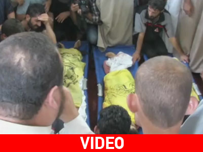 Θρήνος για τα τέσσερα νεκρά παιδιά στη Γάζα