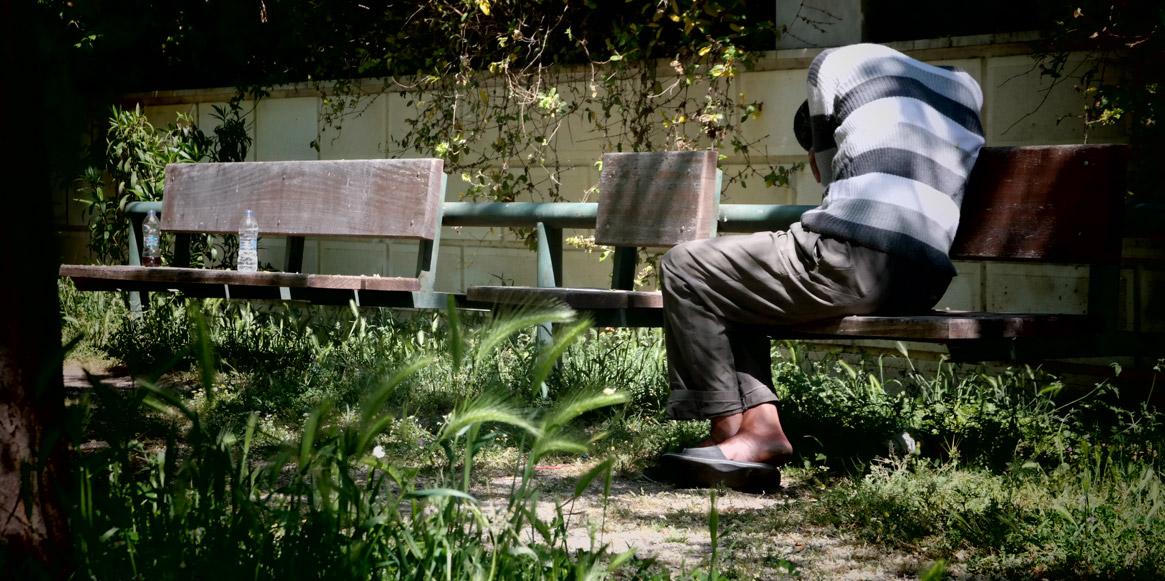 Άστεγος στον Εθνικό Κήπο