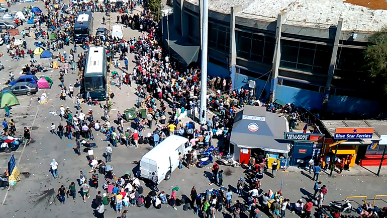 Συμπλοκές στο λιμάνι της Λέσβου