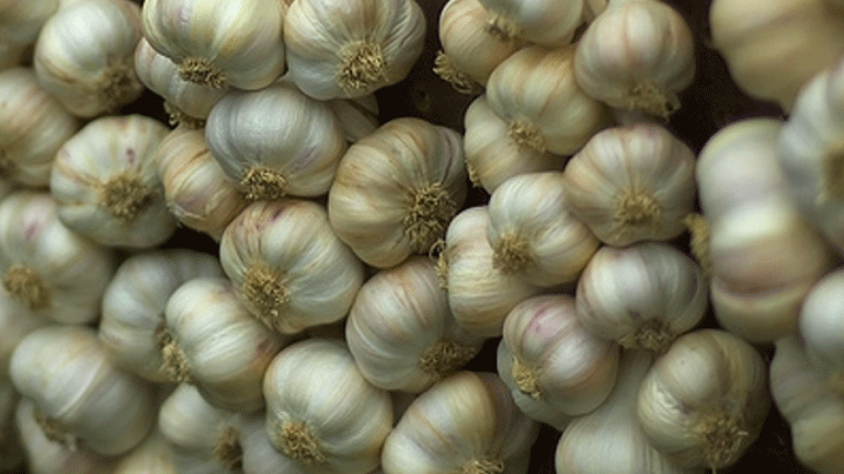 Δέσμευση σκόρδων στη λαχαναγορά του Ρέντη