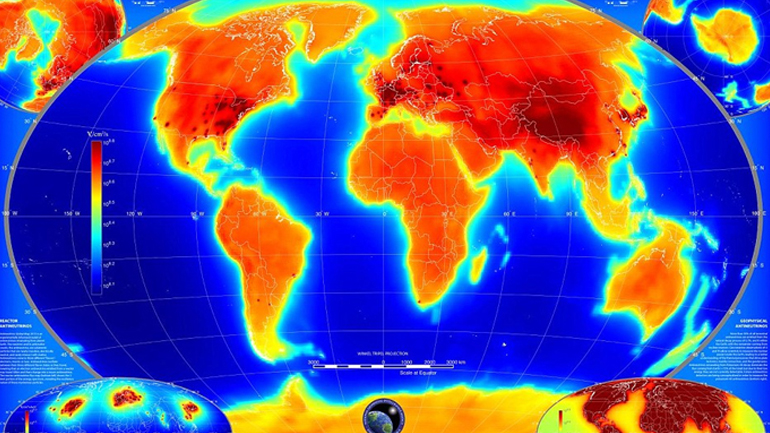 Ο παγκόσμιος χάρτης της ραδιενέργειας Ο παγκόσμιος χάρτης της ραδιενέργειας