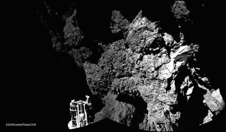 Η πρώτη φωτογραφία με τον Philae στην επιφάνεια του κομήτη
