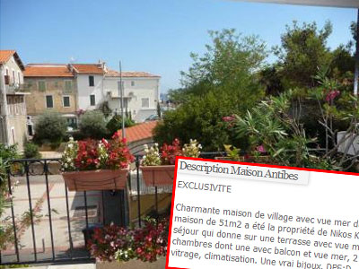 Η αγγελία πώλησης του σπιτιού του Νίκου Καζαντζάκη στην Αντίμπ