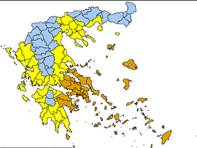Πολύ υψηλός κίνδυνος πυρκαγιάς αύριο