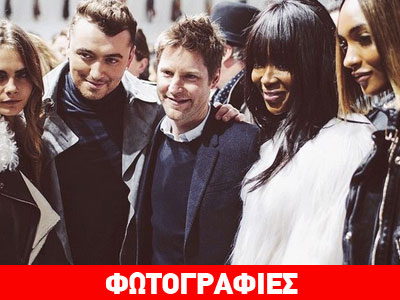 Naomi Cambell, Kate Moss, Cara Delevingne στο fashion show του Burberry Prorsum