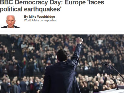 BBC: Η Ευρώπη αντιμέτωπη με πολιτικούς σεισμούς