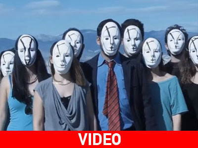 Διαμαρτυρία α λα «V for Vendetta»