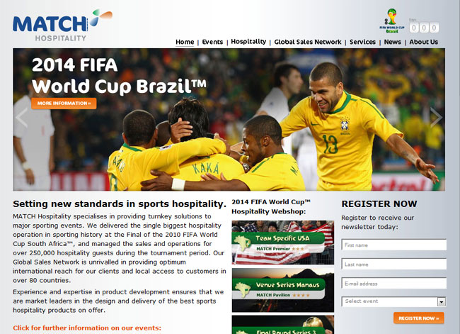 Η ιστοσελίδα της Match Hospitality