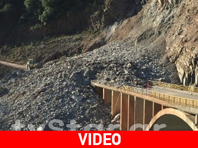 Καρέ-καρέ η στιγμή της κατολίσθησης στην Ευρυτανία