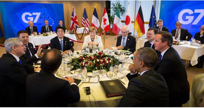 Η φωτογραφία  από προηγούμενη  συνάντηση των G7