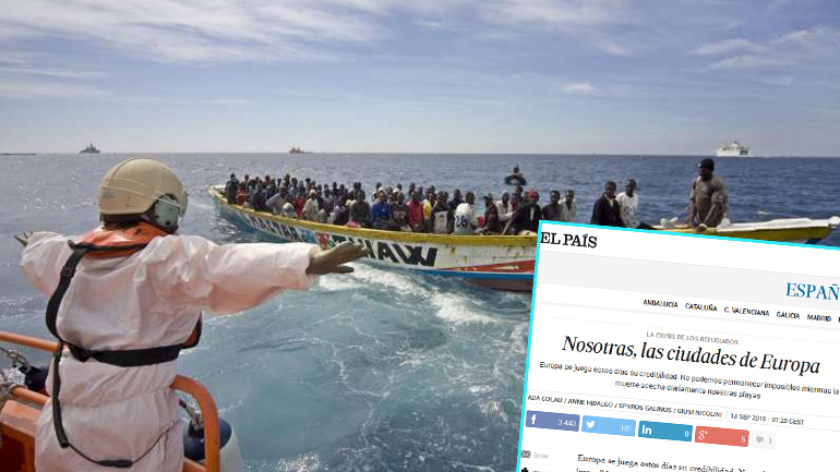 Εl Pais: Οι δήμαρχοι μεγάλων ευρωπαϊκών πόλεων γίνονται «μια γροθιά» για το προσφυγικό Εl Pais: Οι δήμαρχοι μεγάλων ευρωπαϊκών πόλεων γίνονται «μια γροθιά» για το προσφυγικό