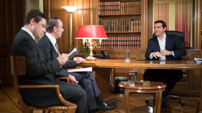 Στην κορυφή της τηλεθέασης η συνέντευξη του πρωθυπουργού