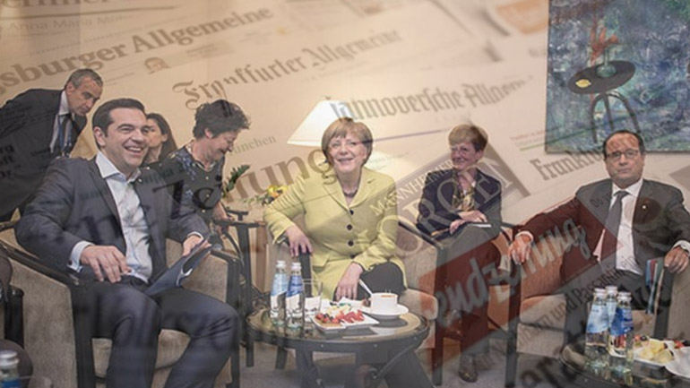 Η συνάντηση Τσίπρα-Μέρκελ-Ολάντ μονοπωλεί το ενδιαφέρον του γερμανικού Τύπου