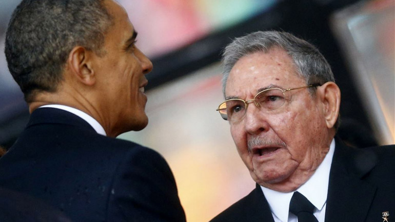 Ιστορική συνάντηση Ομπάμα-Κάστρο στη Σύνοδο Κορυφής της Αμερικής Ιστορική συνάντηση Ομπάμα-Κάστρο στη Σύνοδο Κορυφής της Αμερικής